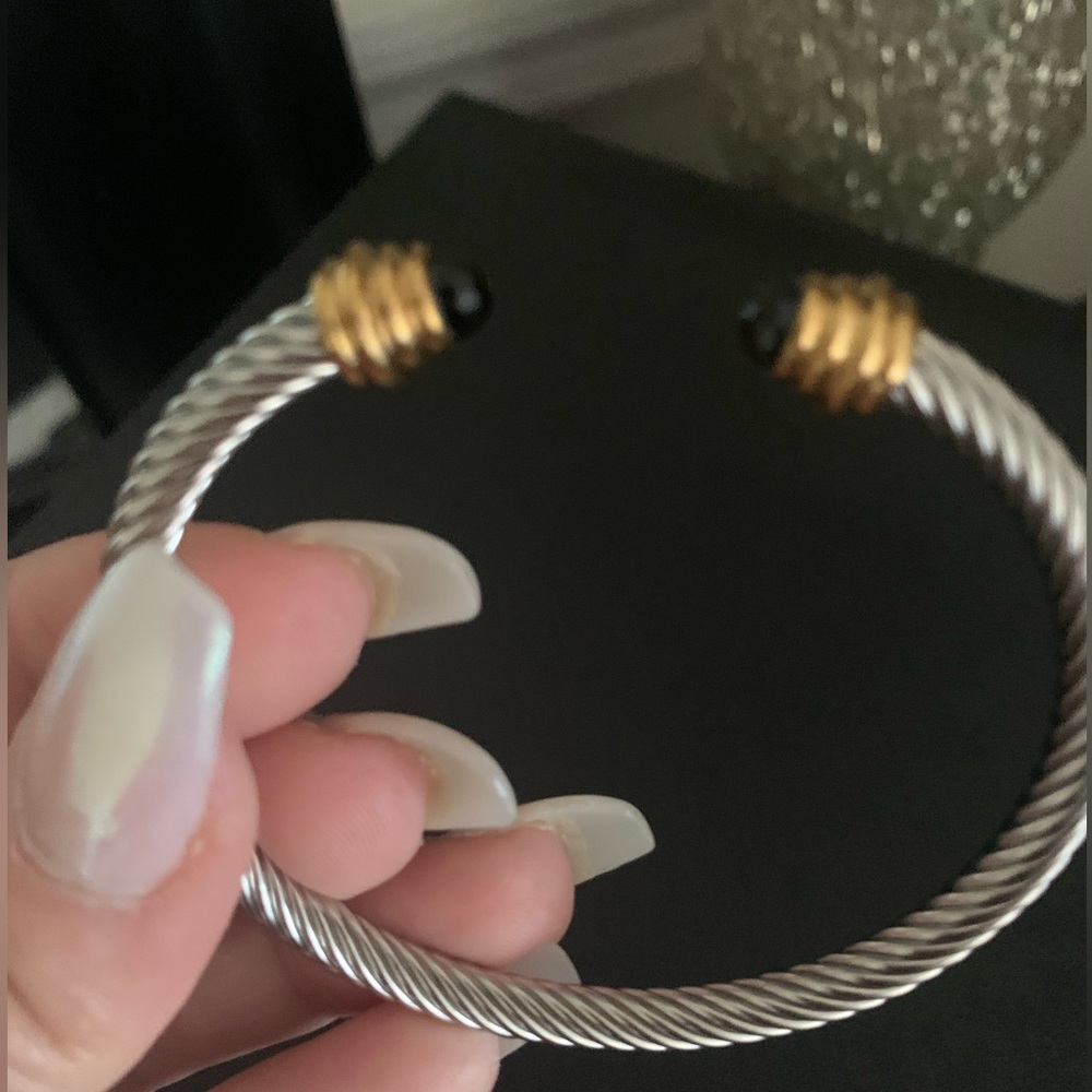 Stainless Steel DYI (David Yurmen Inspired) Braided Cuff Bangle Bracelet - Picture 5 of 11